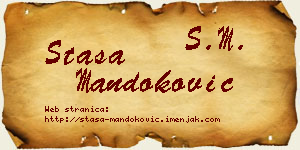 Staša Mandoković vizit kartica